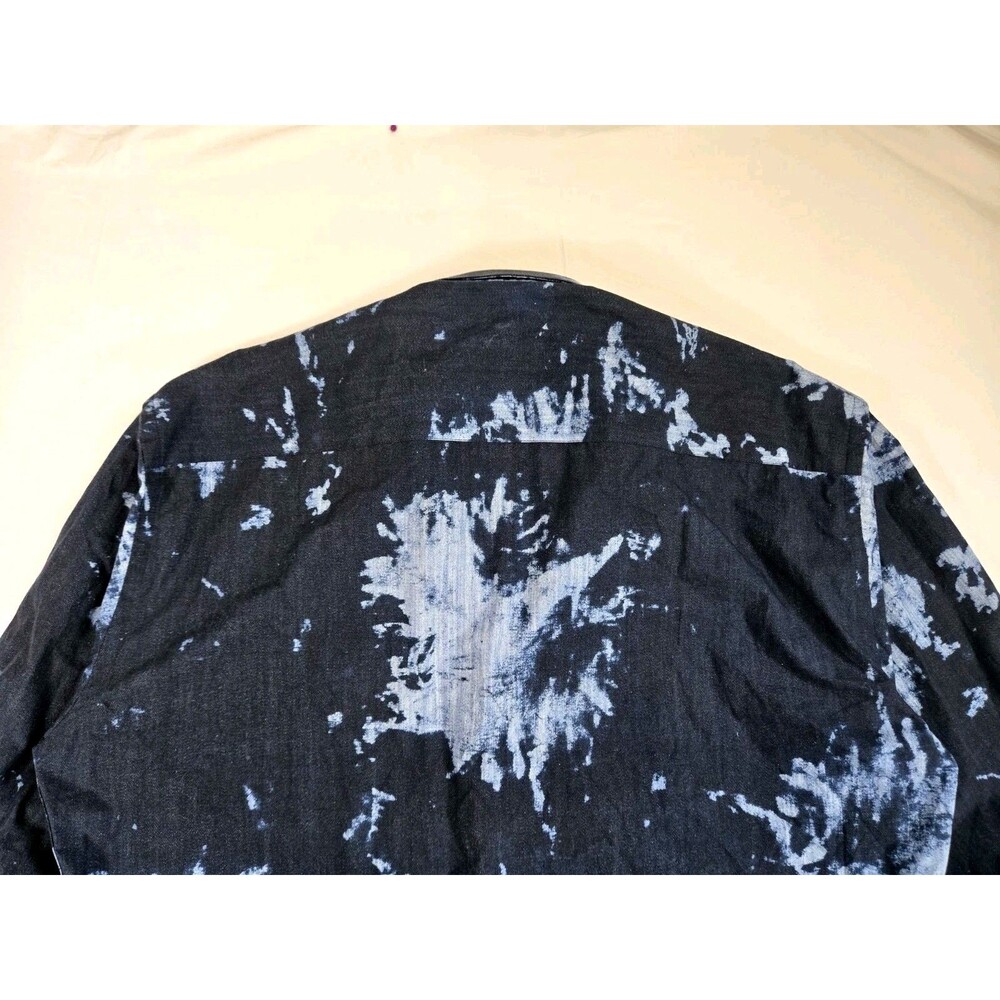 Jared Lang Men's Blue Cotton Long Sleeve Button-Up Shirt Abstract Pattern Size L - Picture 4 of 7